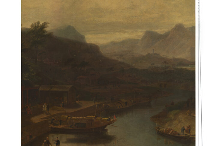 Classical River Village Landscape Roller Blind