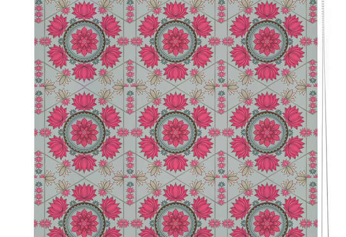 Pink Floral Mandala Roller Blind