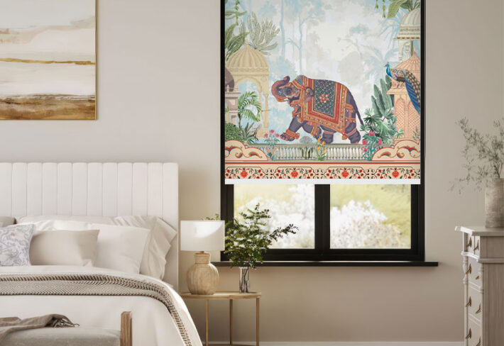 Indian Palace Garden Scenic Outside Roller Blind