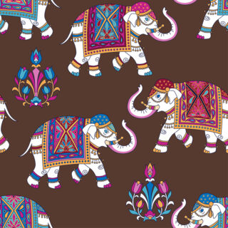 Majestic Elephant Parade Window Roller Blinds