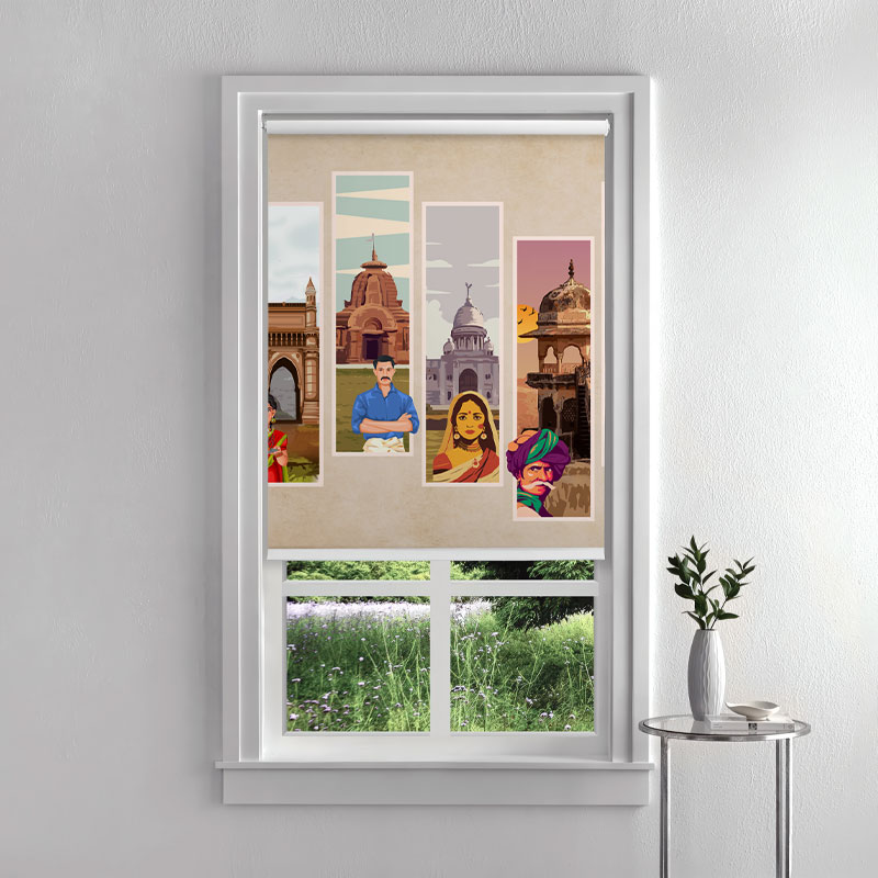 Cultural Heritage of India Window Inside Roller Blind
