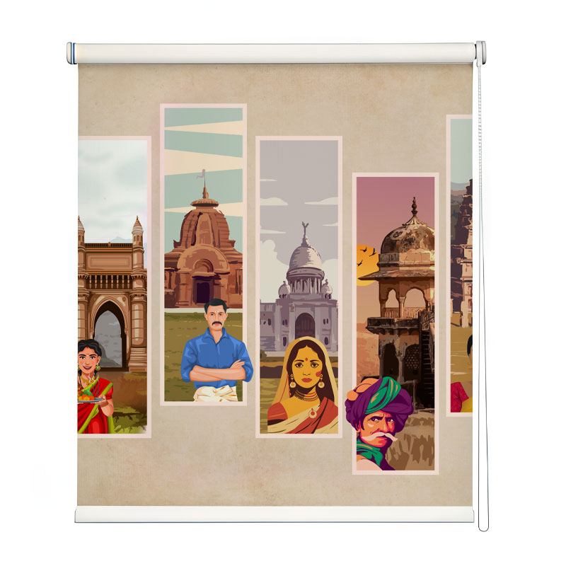 Cultural Heritage of India Window Roller Blind