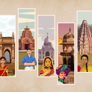 Cultural Heritage of India Window Roller Blinds