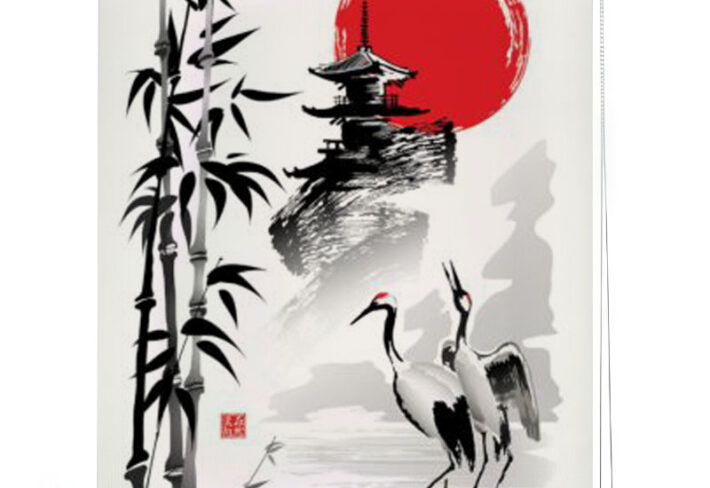 Serene Japanese Zen Roller Blind