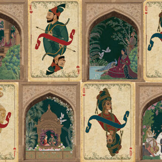 Regal Indian Ganjifa Art Roller Blinds