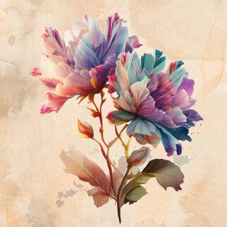 Pastel Bloom Watercolor Window Roller Blinds