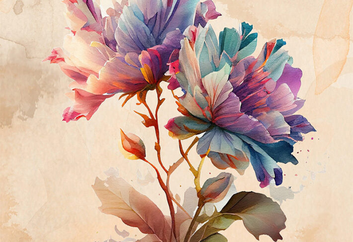 Pastel Bloom Watercolor Window Roller Blinds