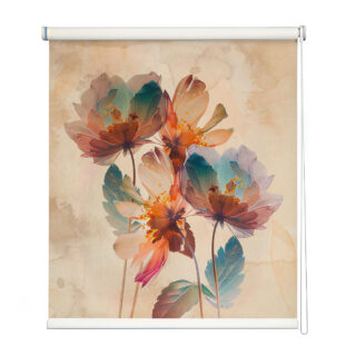 Layered Bloom Artistic Window Roller Blind
