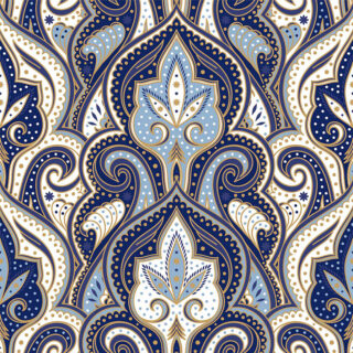 Ornate Persian Damask Patterned Roller Blinds