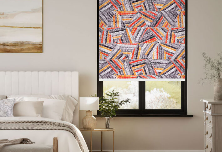 Contemporary Zigzag Stripe Outside Roller Blind
