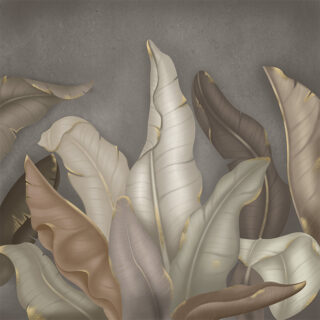 Golden Leaf Modern Window Roller Blind