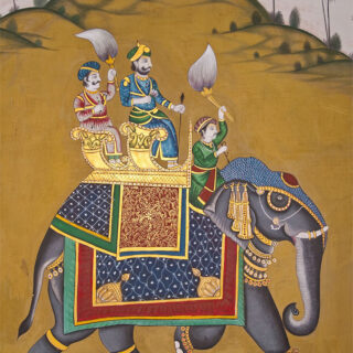 Rajput Art Elephant Scenic Roller Blind