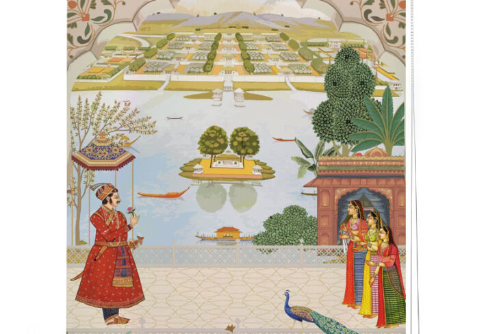 Mughal Lakeside Vista Art Print Roller Blind