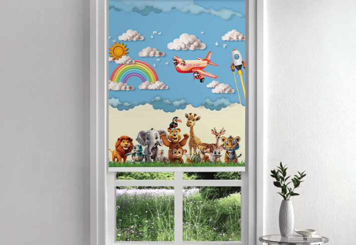 3D Sky Safari Adventures Roller Blinds