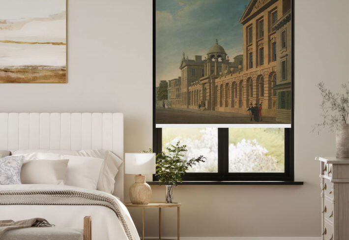 Custom Historic City Art Print Outside Roller Blind