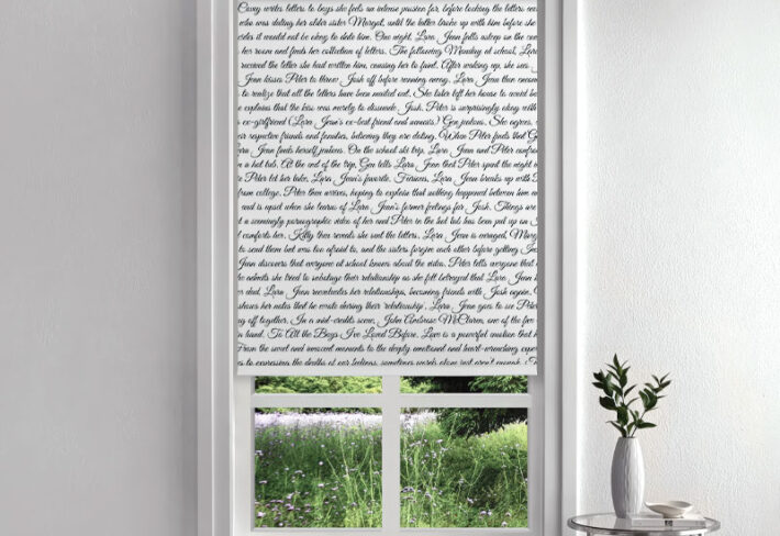Handwritten Hearts Roller Blinds