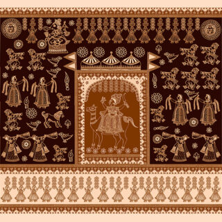 Mata Ni Pachedi Puja Room Roller Blind
