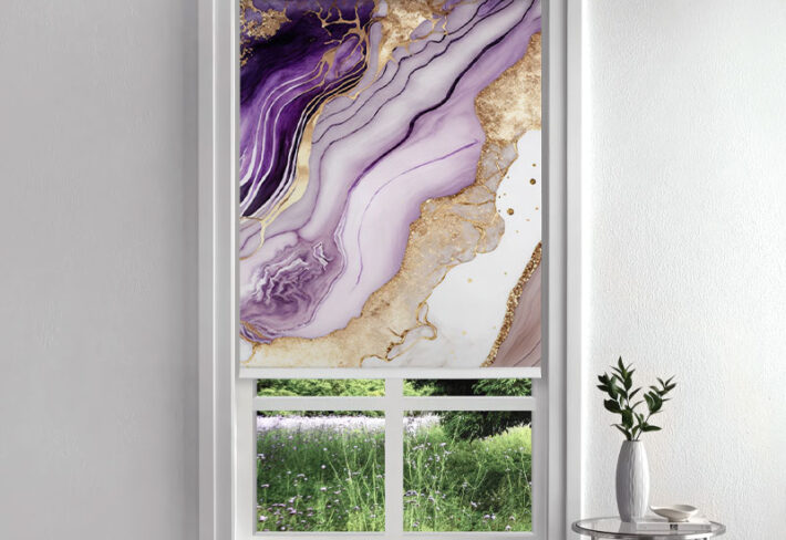 Amethyst Marble Veins Roller Blinds