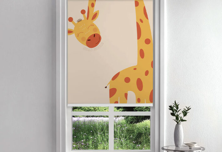 Peek-a-Boo Giraffe Roller Blinds