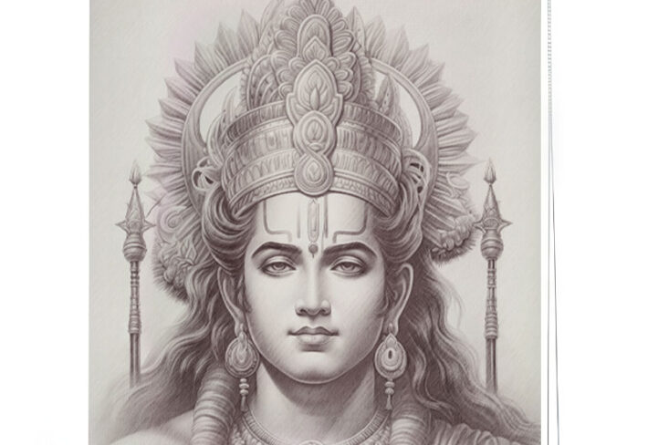 Raja Ram Chandra Puja Room Roller Blind