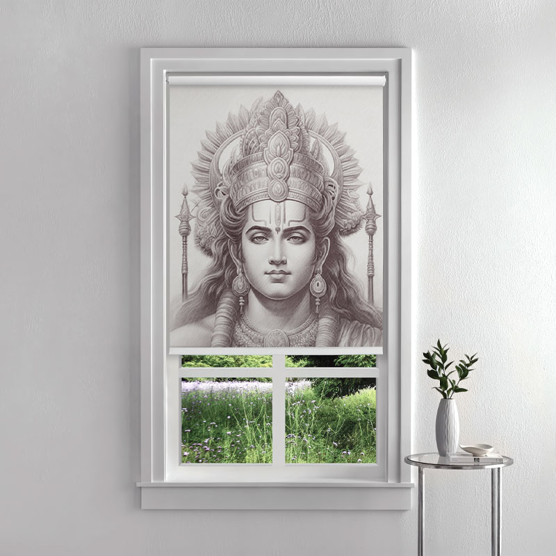 Raja Ram Chandra Puja Room Roller Blind