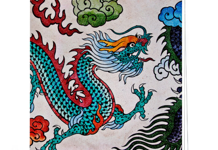 Dragon Scroll Roller Blinds