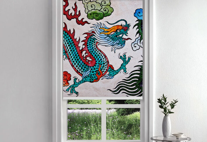 Dragon Scroll Roller Blinds