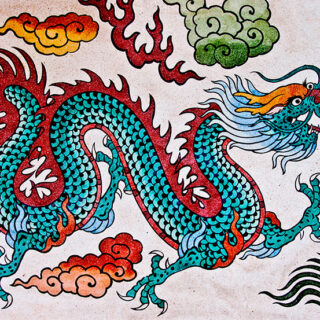 Dragon Scroll Roller Blinds