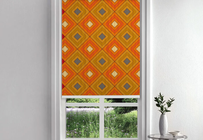 Vibrant Woven Warmth Roller Blind