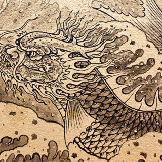 Traditional Asian Dragon Design Roller Blinds