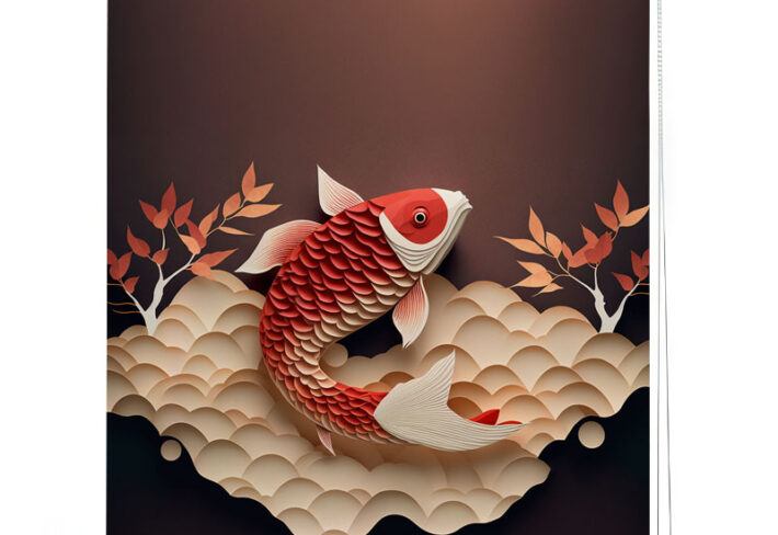 Papercut Koi Fish Roller Blinds