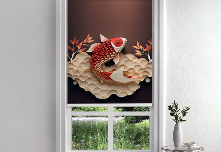 Papercut Koi Fish Roller Blinds