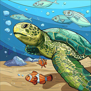 Sea Turtle Haven Roller Blinds