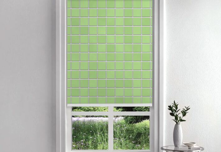 Lime Mosaic Roller Blinds