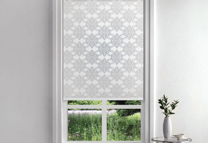 Silver Flourish Roller Blinds