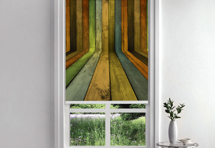 3D Natural Plank Roller Shades
