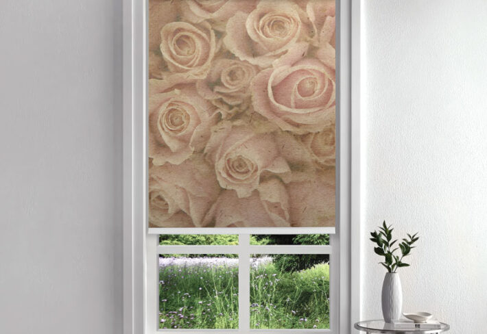 Vintage Rose Blush Roller Blinds