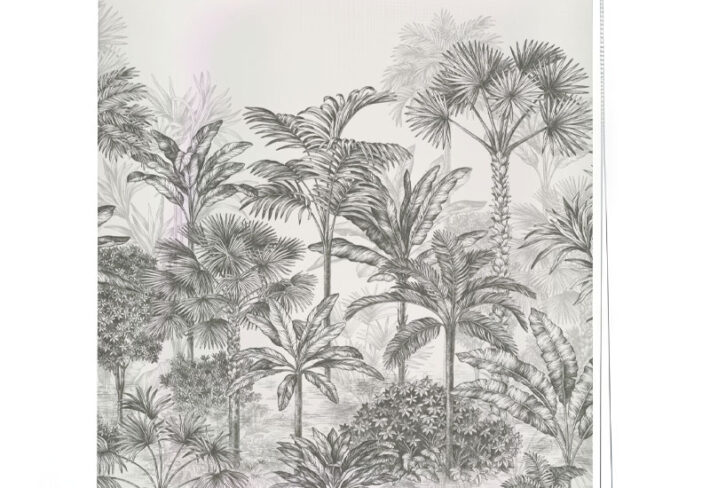 Monochrome Palm Forest Window Roller Blind