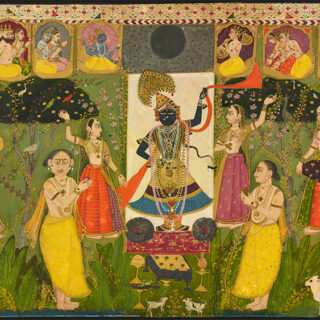 Lord Krishna Govardhan Hill Art Roller Blind