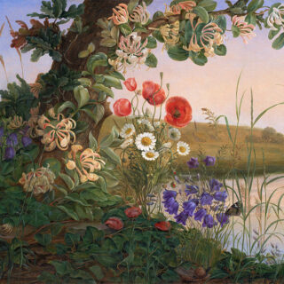 Cottage Garden Painted Window Roller Blind