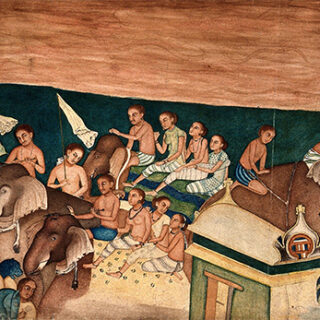 Royal Elephant Procession Window Roller Blind