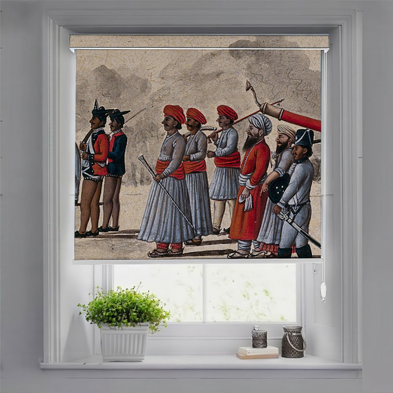 Historic Indian Regiment Pelmet Roller Blind