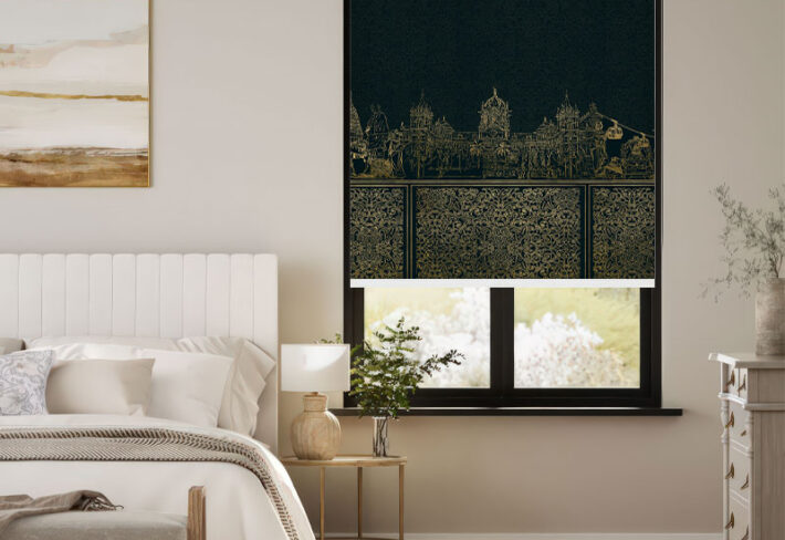 Golden Mumbai Heritage Outside Roller Blind