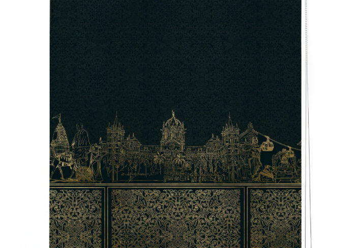 Golden Mumbai Heritage Roller Blind