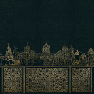 Golden Mumbai Heritage Roller Blind