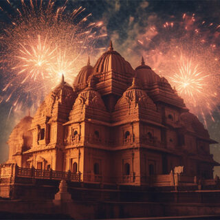 Majestic Temple Fireworks Window Roller Blinds