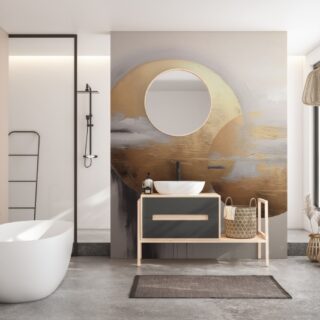 Lumina, Floating Orbs Art Wallpaper Mural