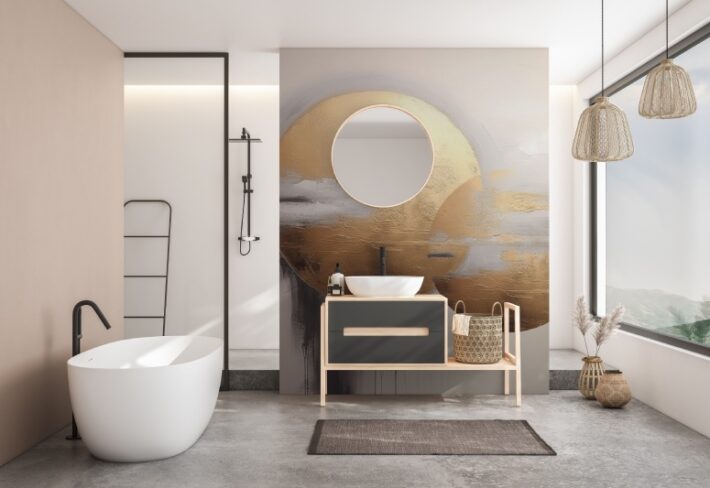 Lumina, Floating Orbs Art Wallpaper Mural
