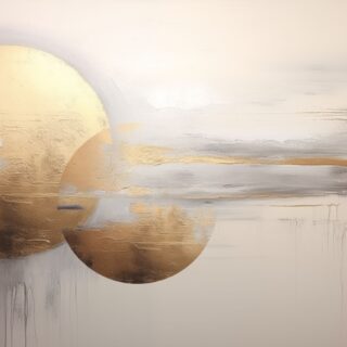 Lumina, Floating Orbs Art Wallpaper Mural