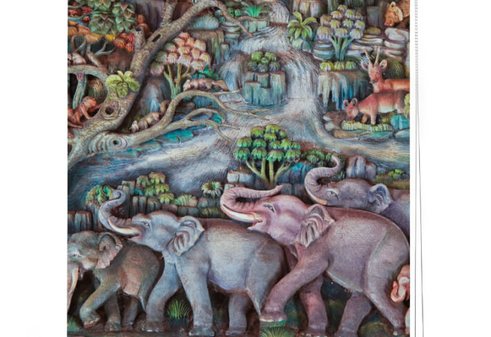 Elephants in Paradise Window Roller Blind